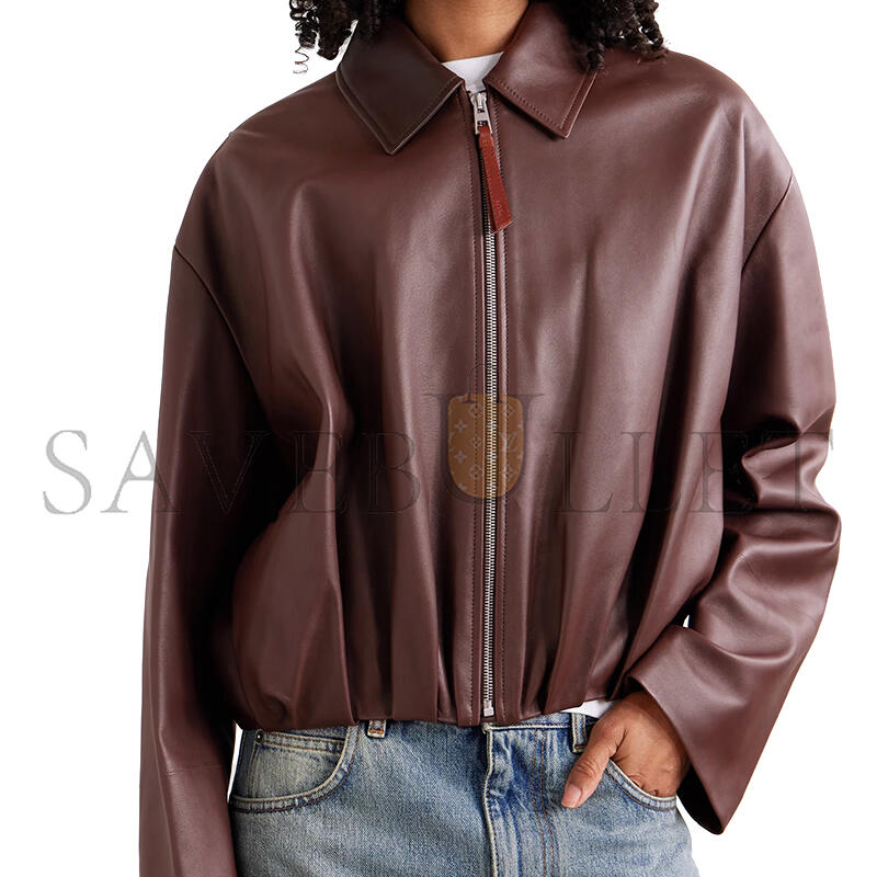 L0ew* balloon leather jacket